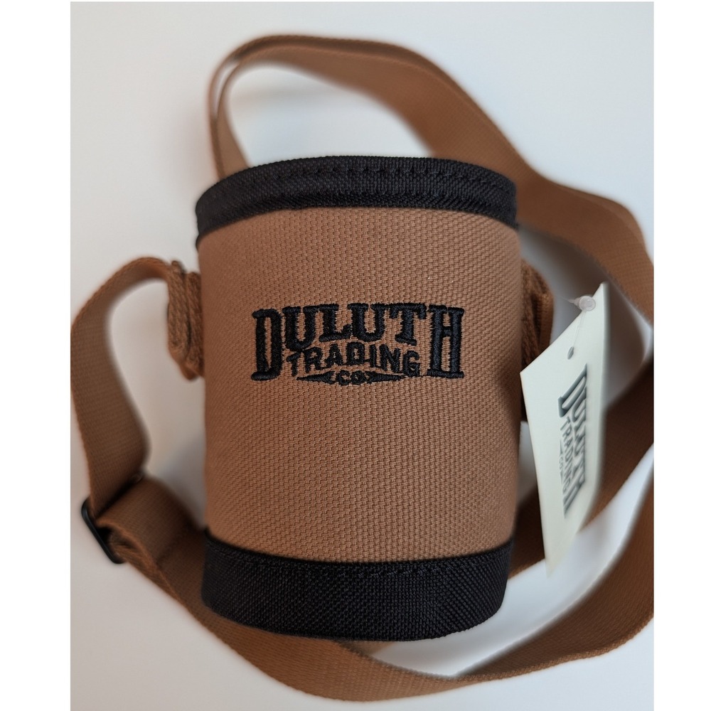 Duluth Trading Co Fire Hose Can Commander Brown Insulated Drink Holder 60586 BRN